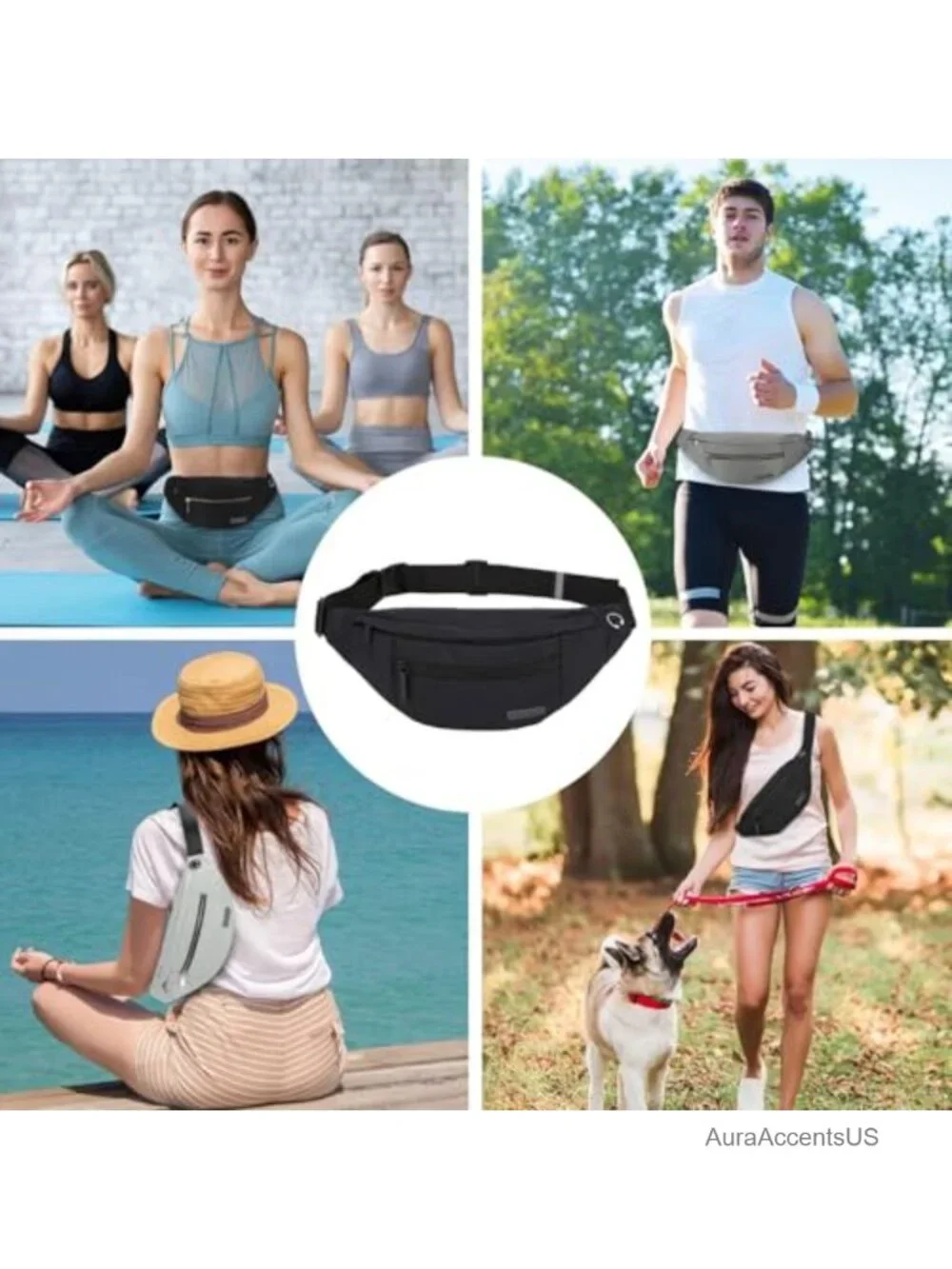 Large Crossbody Fanny Pack for Women Men Shoulder Sling Bag Fit All Phones